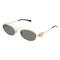 Miu Miu MU54ZS Damen-Sonnenbrille Vollrand Oval Metall-Gestell, gold