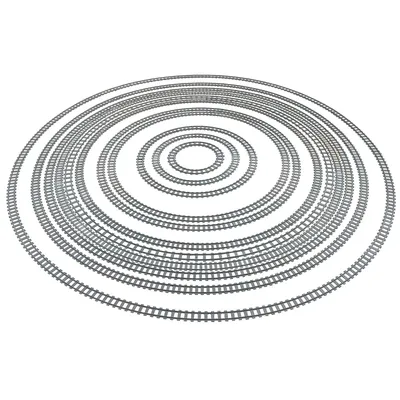 MOC 10PCS Stadt Ziegel Zug Flexible Bau Teile Eisenbahn Kurve Gleise Bausteine Zubehör Kompatibel 53401 Image