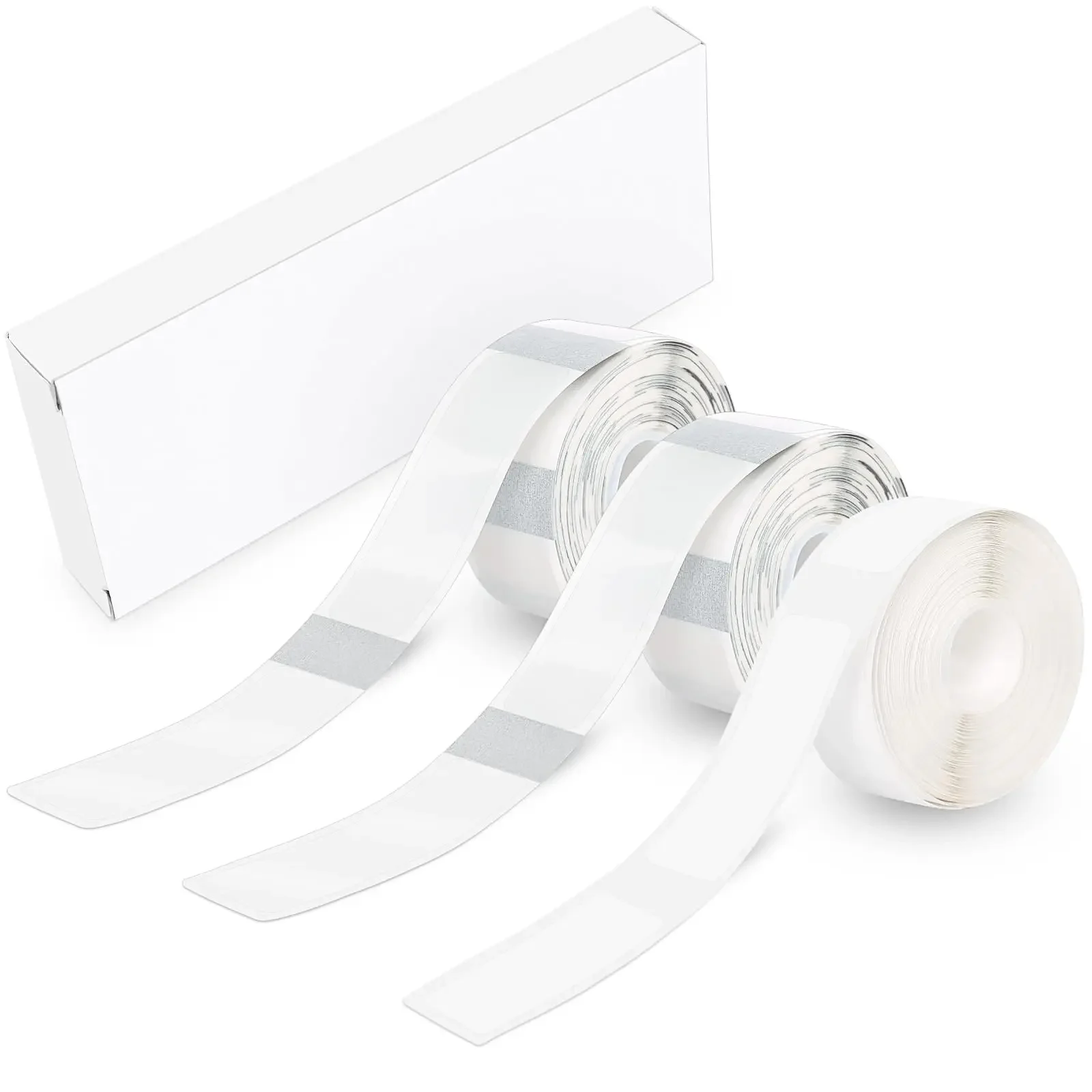 0,47" x 1,57" transparente Etiketten Thermoaufkleber Hochwertige 160 Stück/Rolle Kompatibel mit D30 Etikettendrucker für Bürobedarf Image