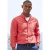 Langarmhemd H.I.S "regular-fit", Herren, Gr. XXXL (47/48), N-Gr, rot, Web, Obermaterial: 100% Baumwolle, unifarben, casual, regular fit, Rundhals, Langarm 2-Knopf-Manschette, Hemden, mit Button-down-Kragen, reine Baumwolle