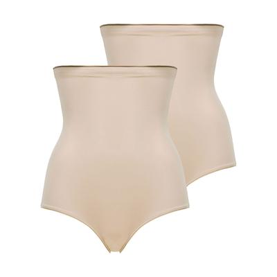 Maxislip CONTURELLE "2er Pack Damen Maxislip Soft Touch", Damen, Gr. 40, sand sand, Stoff, Obermaterial: 69% Polyamid PA. 31% Elasthan EL., Unterhosen Image