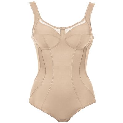 Miederbody ANITA "Komfort Korselett Clara", Damen, Gr. 100, Cup F, beige (sand), Stoff, Obermaterial: 60% Polyamid PA. 4