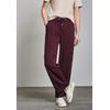Stoffhose STREET ONE, Damen, Gr. 32, Länge 30, rot (schwarz cherry rot), Stoff, 100% Viskose, unifarben, casual, loose fit lang, Hosen, im Loose Fit