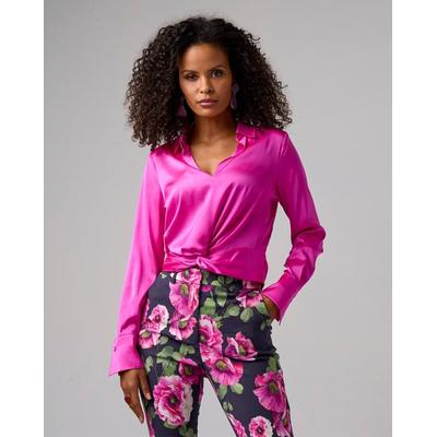 Boston Proper - Hot Pink - Charm Twist Chic Blouse - 4