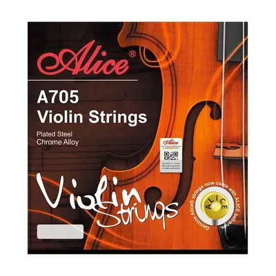 Alice A705 Violin Strings Set Stainless Steel Chrome Alloy Winding Steel Core 4 Strings/ Set for