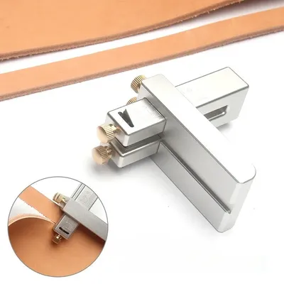 Belt Strip Cutter Aluminum Alloy Sandblasting Oxidation Mini Belt Cutter Manual Vegetable Tanning