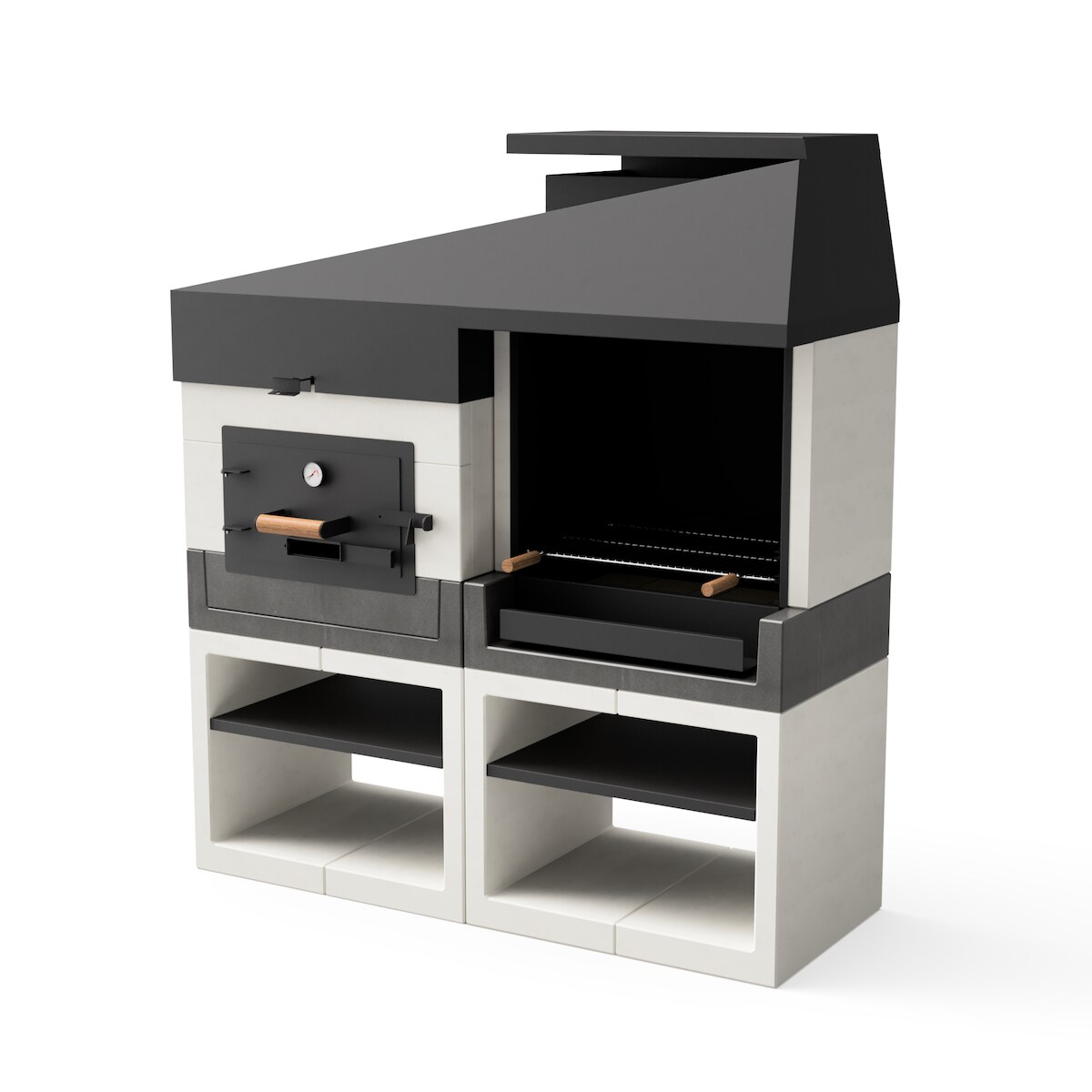 MAESTRO FERRETERO MF - Außenküche Kitaway Otte Grill + Holzofen - 168 x 63 x 192 cm Image