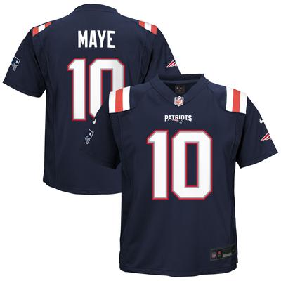 New England Patriots Nike Game Heimtrikot - Marineblau - Drake Maye - Jugendliche Image