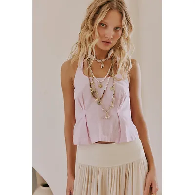 Melted Away Cotton-Linen Top by free-est at Free People in Star Heart, Size: Large