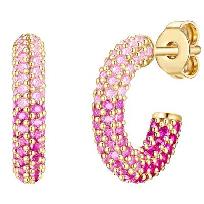 Glanzstücke München Creolen Sterling Silber Zirkonia in Gelbgold 15,6 mm Damen Image