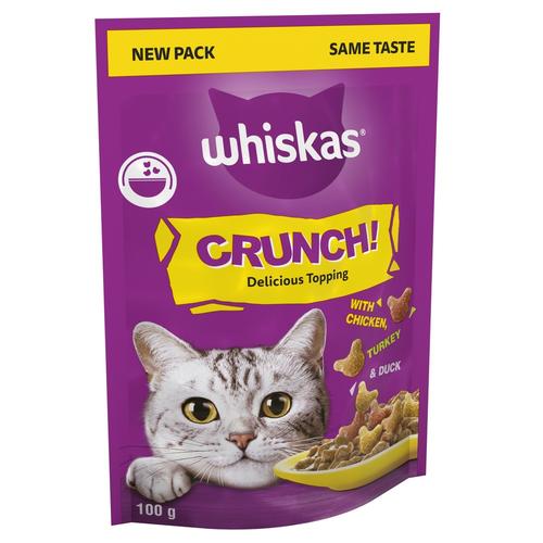 100g Chicken, Turkey & Duck Crunch Whiskas Cat Treats