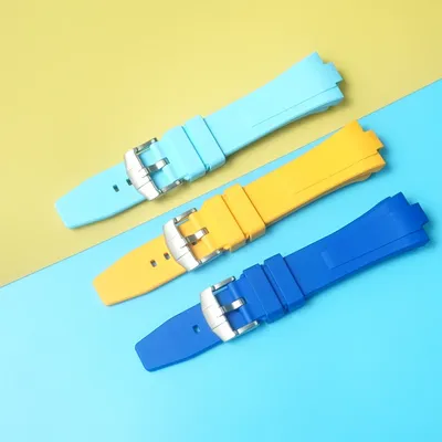 Fluororubber Watch Strap For Citizen TSUYOSA Collection NJ0150 NJ0151ME FKM Watchbands Men Women Bracelet Colorful