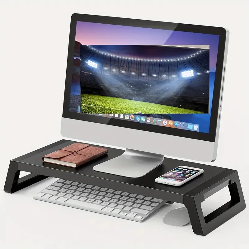 1PCS Desktop Monitor Riser Laptop Ständer Metall Tabletop Drucker Ständer - Höhenverstellbar Computer Monitor Ständer für Ergonomische Vi Image