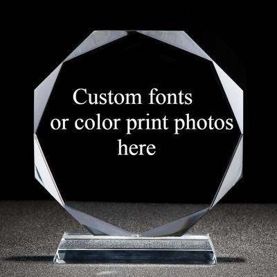 TEMU Private Customized Crystal Ornaments, You Can Customize Or Pictures, Creative Photo Frame Souvenir Decoration, For , , Family, Lovers, Weddings Image