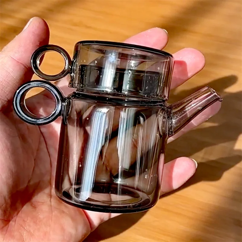 100ml Small Capacity Glass Teapot Brew Green Tea Tea Maker Household Heat-resistant One Tea Pot One Cup Kungfu Tea Set Teaware