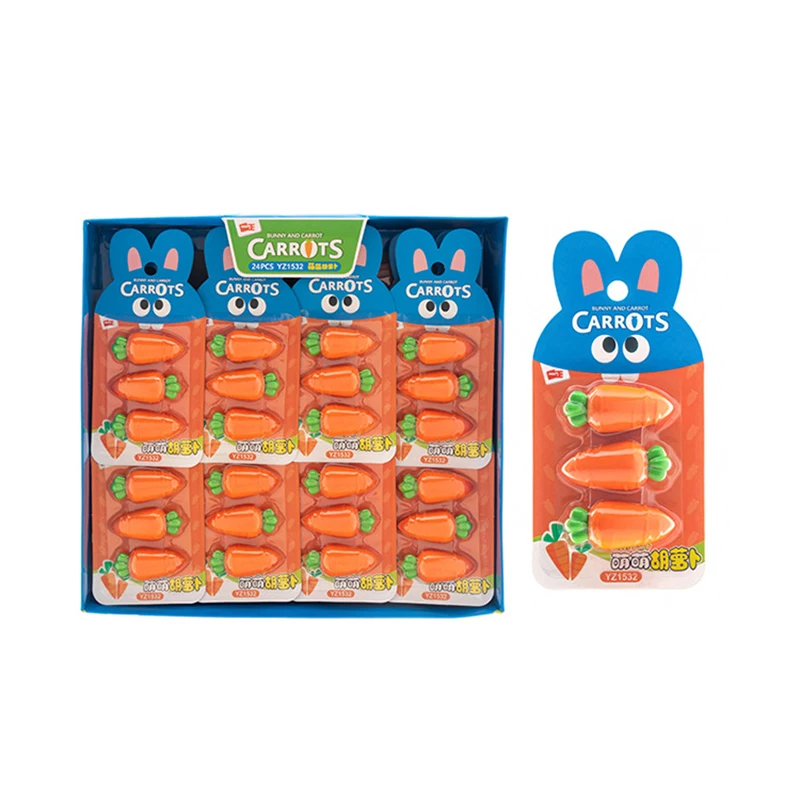 Kawaii Karotten stift Radiergummi für Ostern Festival Schule Schreiben Briefpapier Kinder Schul material Image