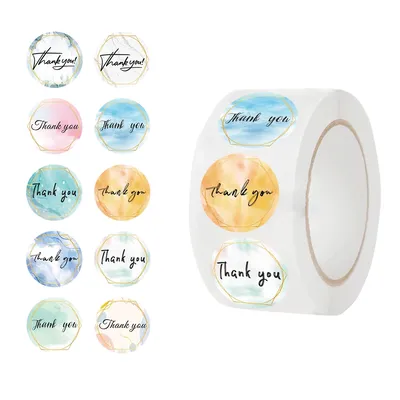 500 Stück Dankeschön-Aufkleber, 2,5 cm, niedliche roségoldene Etiketten für kleine Unternehmen oder Hochzeitsgeschenk, Dekor, Schreibwaren, Verpackungsaufkleber Image