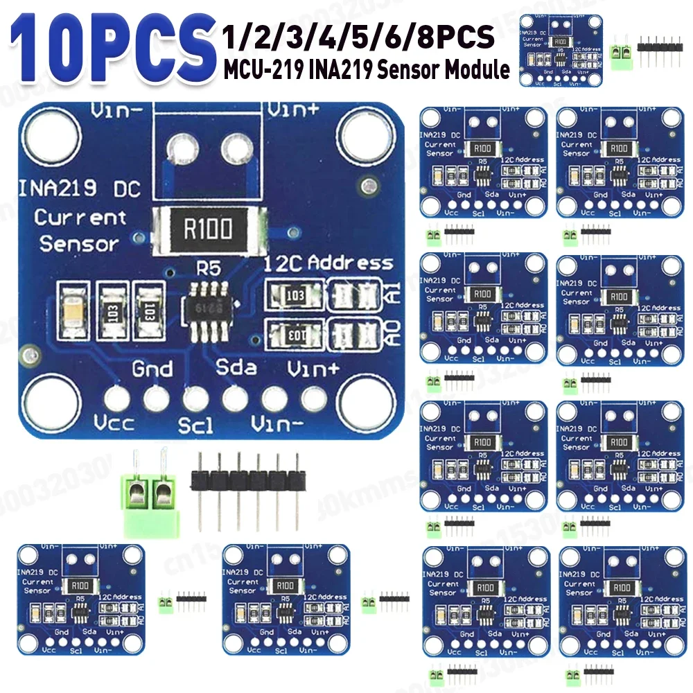 10-1pc MCU-219 ina219 bidirektion aler Stroms ensor Breakout-Modul i2c Zero Drift Power Monitoring Sensor-Modul hochpräzise Image