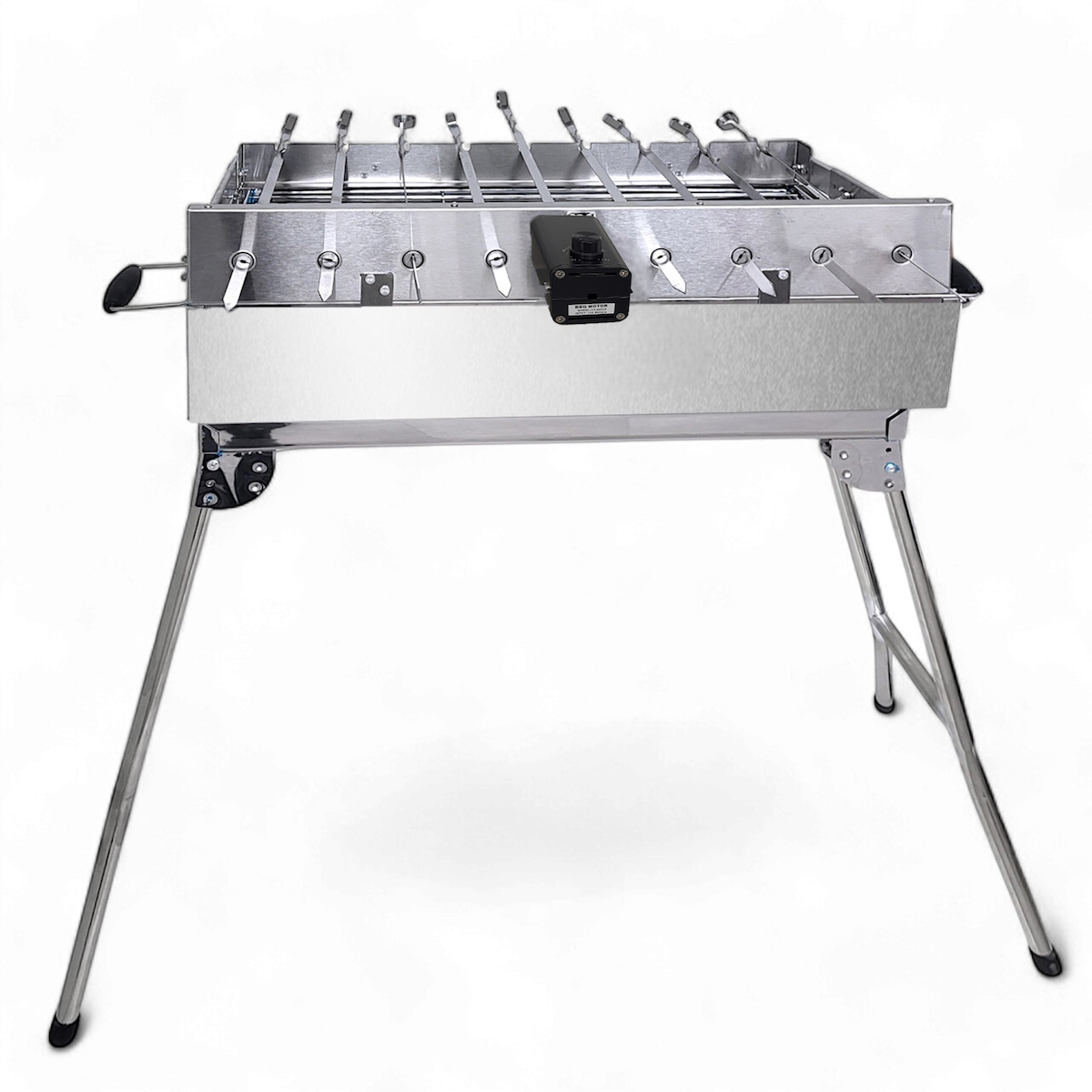 Grillpeter Mangal Kairat Schaschlik Grill Drehspieß Alumotor 230V 9 Spieße Image