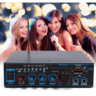 BYAMOCAR Stereo Amplifier Bluetooth Digital Power Amplifier Audio Leistungsverstärker LCD Display Image