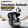 Nuove cuffie per traduzione Monster MQT52 AI Cuffie wireless Bluetooth 5.4 a bassa latenza Auricolari per traduzione linguistica in tempo reale