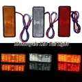 1PC 12V Universale HA CONDOTTO LA Luce Della Coda Riflettore Bianco Rosso Giallo Coda Lampada Freno Per J EEP SUV Camion Rimorchio Moto Auto