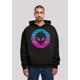 Kapuzenpullover F4NT4STIC "Alien Kopf", Herren, Gr. L, schwarz, Obermaterial: 100% Baumwolle, casual, oversize, Langarm, Pullover, Premium Qualität