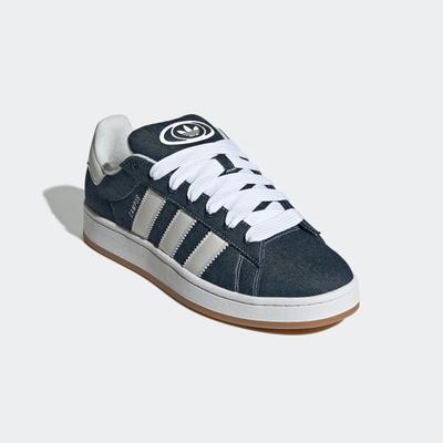 Sneaker ADIDAS ORIGINALS "CAMPUS 00S", Gr. 43, night indigo, crystal weiß, cloud weiß, Textil, Leder, sportlich, Schuhe