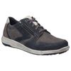 Sneaker JOSEF SEIBEL "Enrico 20", Herren, Gr. 43, asphalt, multi, Leder, Veloursleder, kontrastfarbene Details, casual, Schuhe, Freizeitschuh, Komfortschuh, Schnürschuh in Weite G (weit)