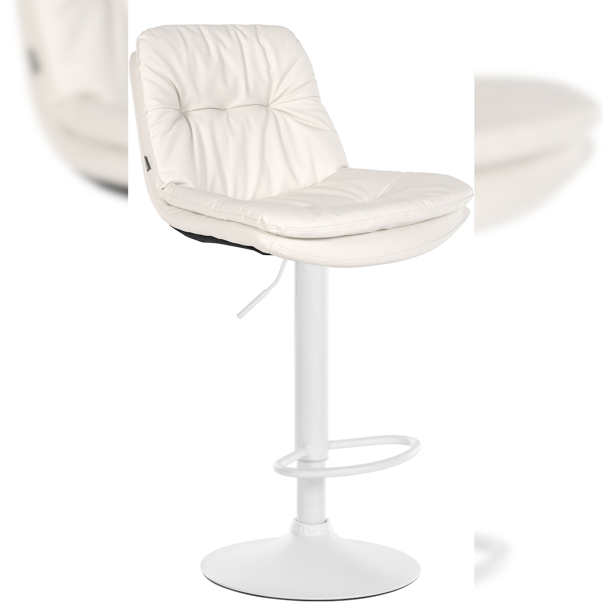 CLP Barhocker Laurel Kunstleder weiß/Metall matt weiss Image