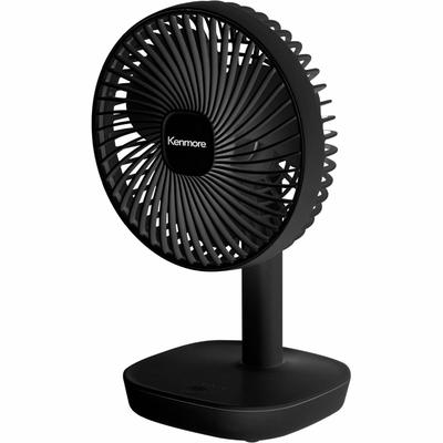 ESM 6" Rechargeable Fan, 4 Speed, Rechargeable, Lightweight, Quiet Operation, Black (ESMKM60002BK) Each Fans