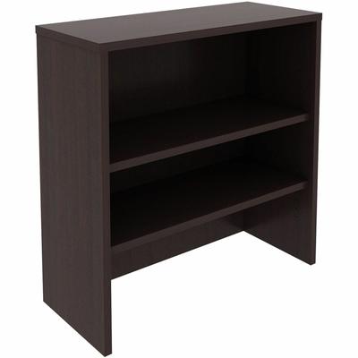 Lorell Essentials 2-shelf Stack-on Bookcase, 36" x 15" x 36", 2 Shelves, Material: Laminate, Metal, Finish: Espresso (LLR69629) Each Book Carts