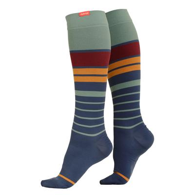 VIM&VIGR - Chaussettes Contention | Coton 15-20 mmhg Chaussettes Compression - Bleu & Marron Image