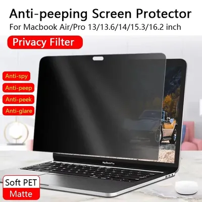 Screen Protector For Macbook Air 13 13.6 15 M1 M2 Pro 14 16 Anti-peek Anti-spy Anti-glare Film