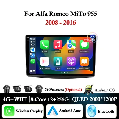 Car Radio Multimedia Video Player For Alfa Romeo MiTo 955 2008 - 2016 Android Auto GPS Navigation
