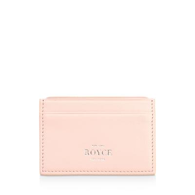 Royce New York Leather Rfid-Blocking Executive Slim Credit Card Case - Light Pink