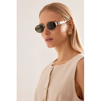 The Elodie Oval Metal Sunglasses