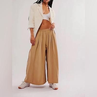 Free People Pants & Jumpsuits | Free People Wide Leg Pants Fisherman Aesthetic Nwt | Women's Tan Wide-Leg Pants | Color: Tan | Size: S