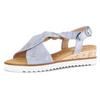 Sandalette GABOR "GENUA", Damen, Gr. 35, blau (hellblau), Nubukleder, klassisch, Schuhe, Sommerschuh, Sandale, Keilabsatz, mit verstellbarem Fersenriemchen