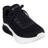 Slip-On Sneaker SKECHERS "BOBS ARC WAVES 2.0", Herren, Gr. 46, schwarz-weiß (schwarz, weiß), Textil, Lederimitat, sportlich, Schuhe, Sneaker, Slipper, Freizeitschuh in Bequemweite G (= weit), Topseller
