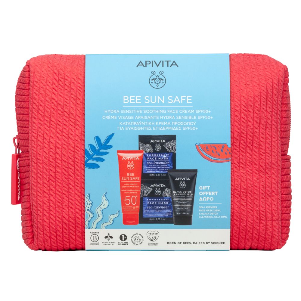 Apivita Set Crema Viso Lenitiva Hydra Sensitive Pelli Sensibili SPF50+