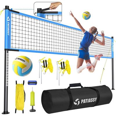 32FT Outdoor Professional Portable Volleyball Net Set System for Backyard - 32X3'