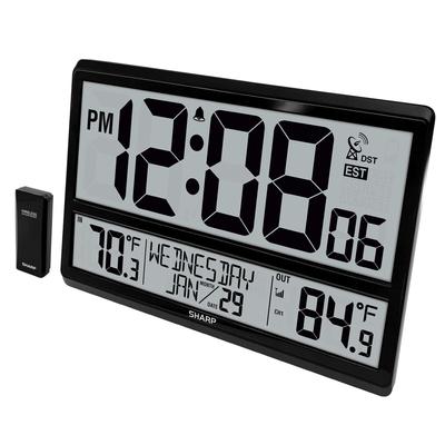 Atomic Clock - Never Needs Setting,Easy to Read - Indoor/Outdoor Temperature,Wireless Outdoor Sensor,Battery Powered