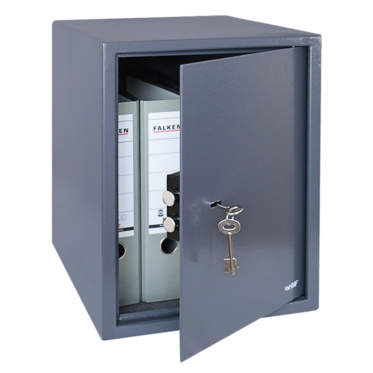 HMF 49208-11 Tresor mit Doppelbartschloss, Möbeltresor, 36 x 48 x 37 cm, Anthrazit Image