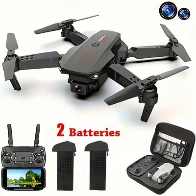 TEMU Drone With Dual Camera, 2024 Newest Foldable Drone With App Control, Fpv Live Video Rc Quadcopter With 4k Camera For Adults Beginners 2 Battery