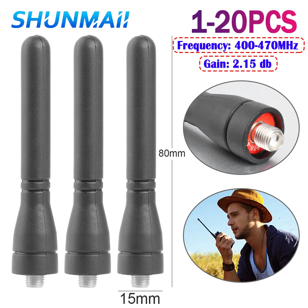 1-20pcs weiche Antenne klein 400-470mhz SMA-F weiblich für baofeng UV-5R UV-6R UV-82 82l BF-888S radio walkie talkie antenne Image