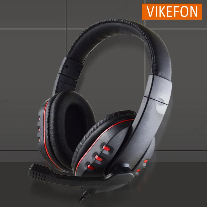 Kabelgebundene, am Kopf montierte Gaming-Kopfhörer, Mikrofon, Rauschunterdrückung, 3,5 AUX, für PC, Android, Laptop, PS4, PS5, Nintendo, Tablet Image