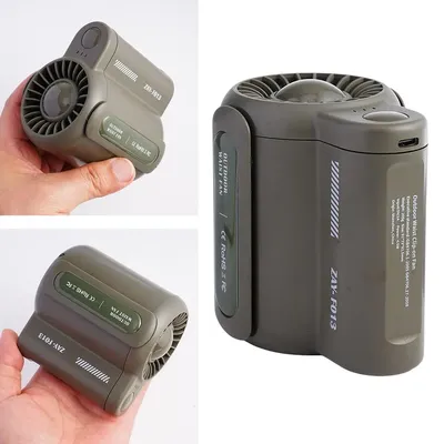 Portable Waist Clip Fan Cool Clip Fan Under Shirt Rechargeable Belt Clip Fan With USB Port For Outdoor Works Camping Hiking