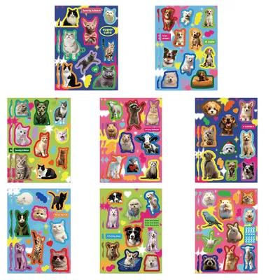 8 Stück Retro amerikanische Tier aufkleber lustige Handtasche Material Handy hülle Laptop Wasser becher Gepäck wasserdichte Aufkleber Image