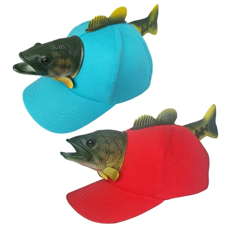 3D-Fisch-Baumwoll-Eltern-Kind-Hut, Neuheit, lustig geformt, Baseball-Mottoparty, vier Jahreszeiten, Komfort und Atmungsaktivität Image